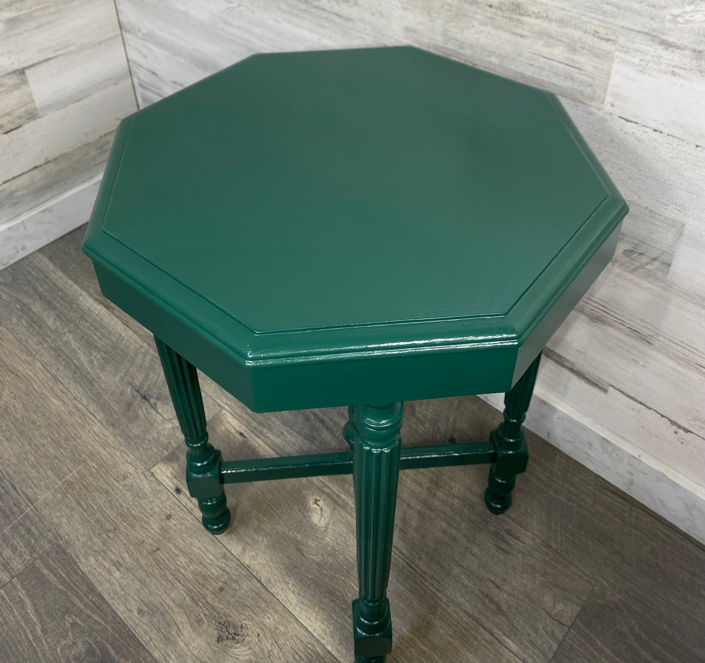 Antique End Table - Green