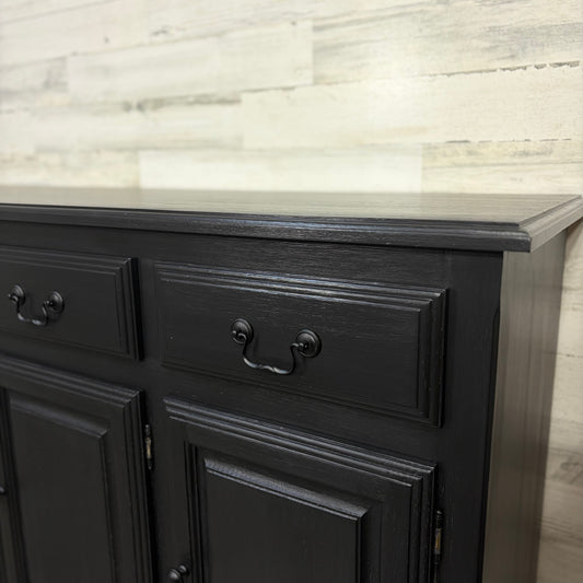 Large Black Buffet Tv Stand