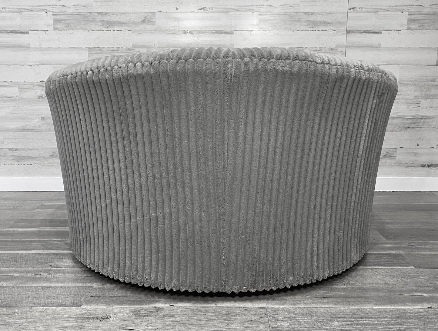 Gray Oversized Swivel Round Chair/ Sofa