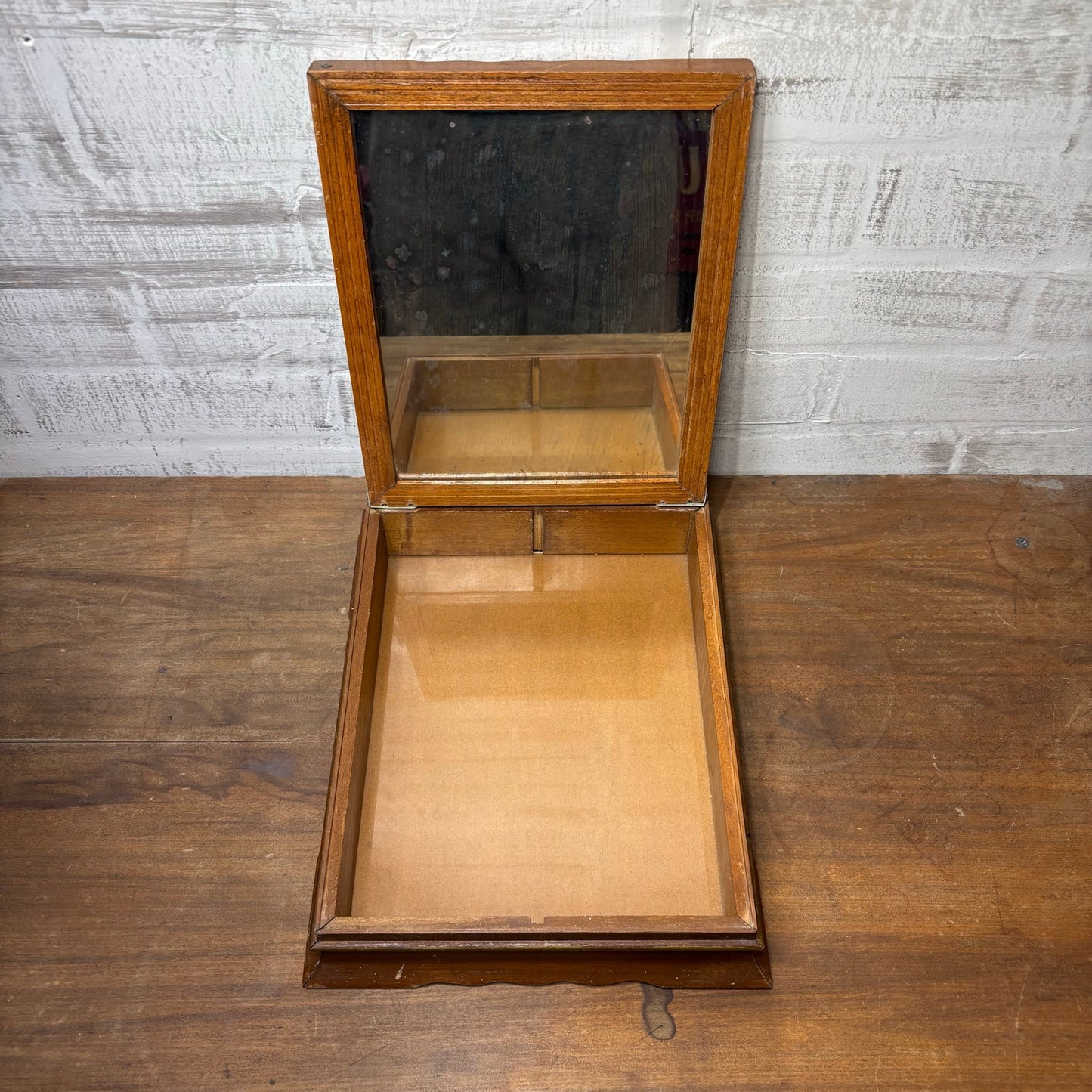 Vintage Wooden Floral Jewelry Box