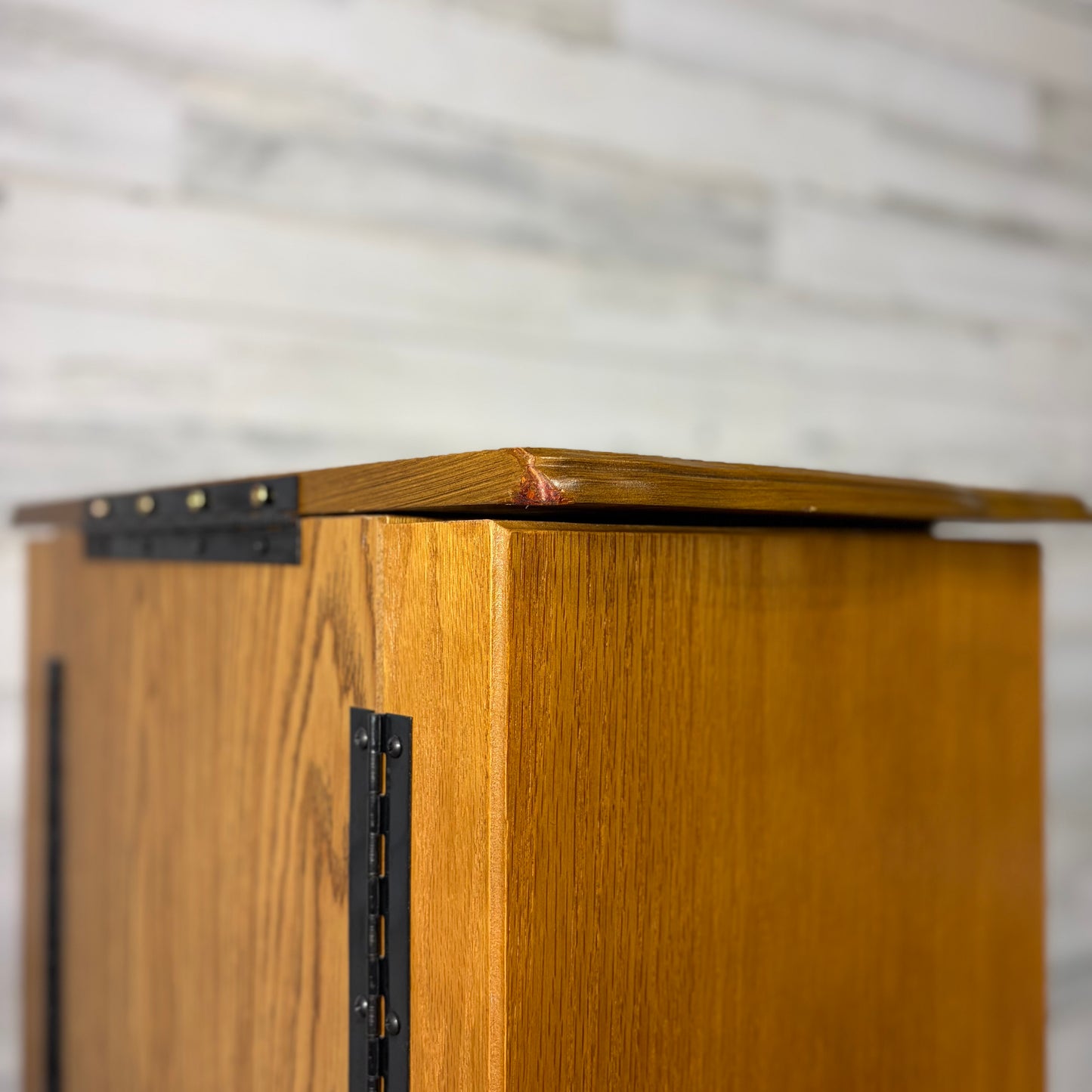 Oak Standing Jewelry Box Chest