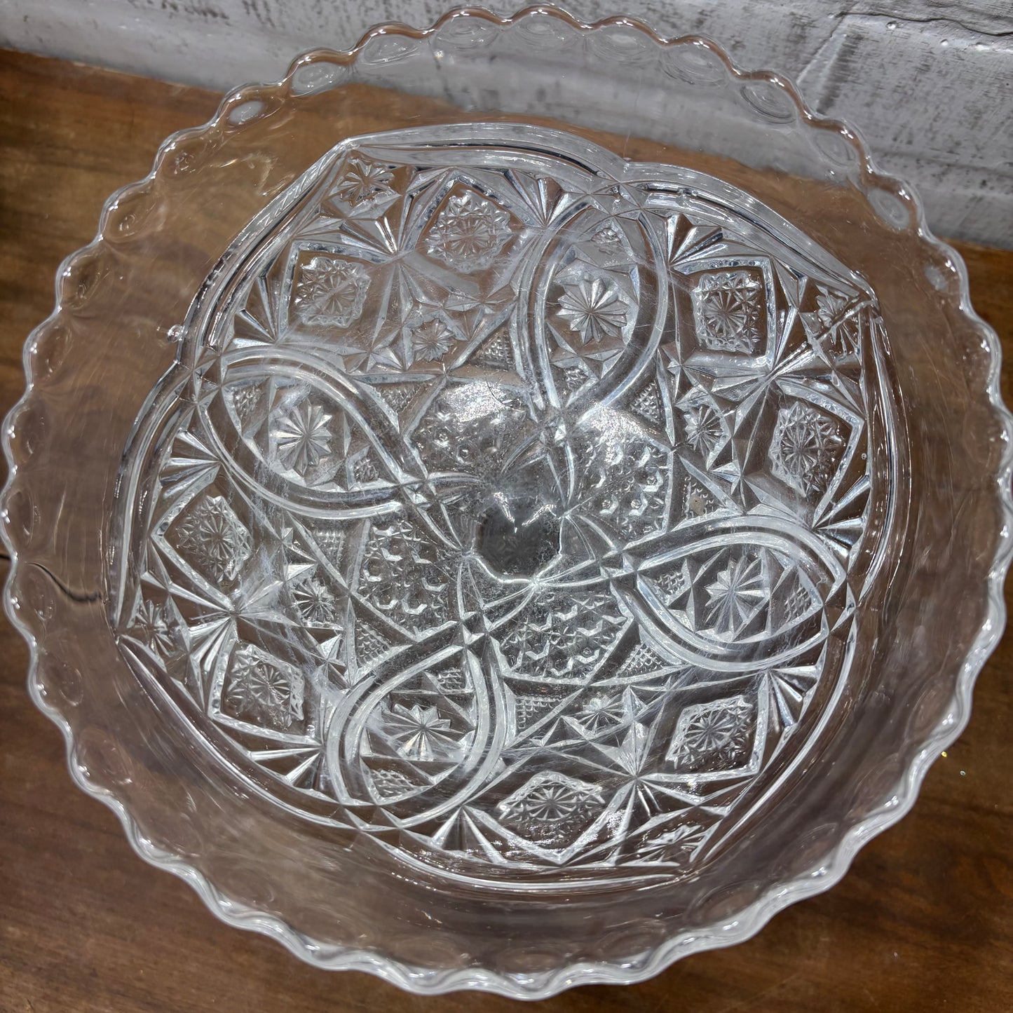 Vintage Higbee Glass Candy Dish/ Compote Bowl