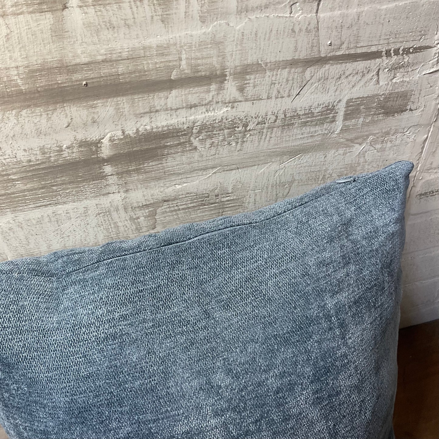 Blue Square Throw Pillow