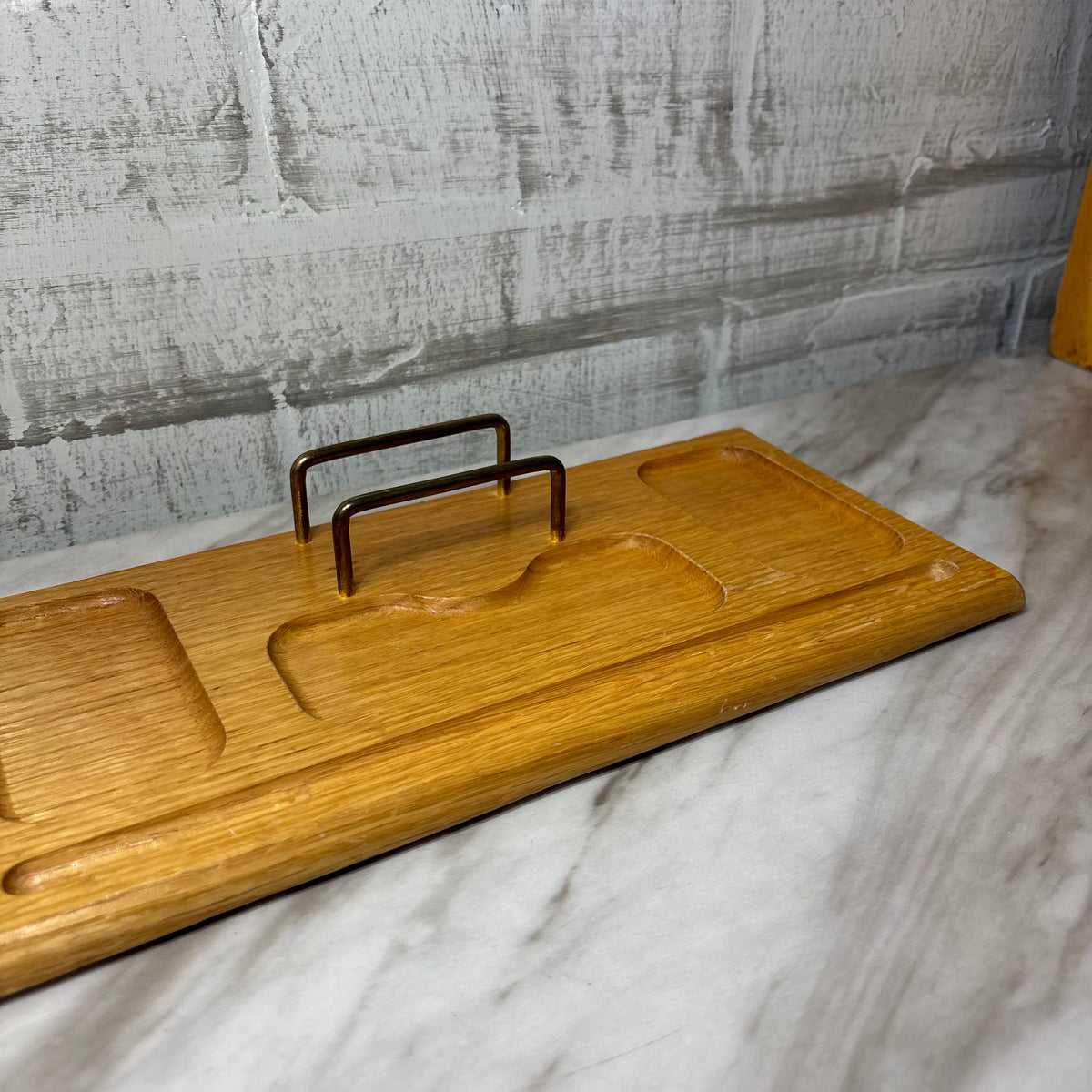 Vintage Wood Valet Organizer Tray