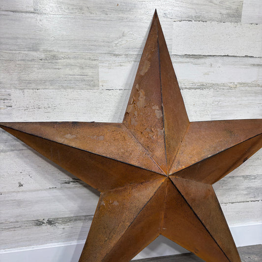 Large Rusty Metal Star Wall Sign