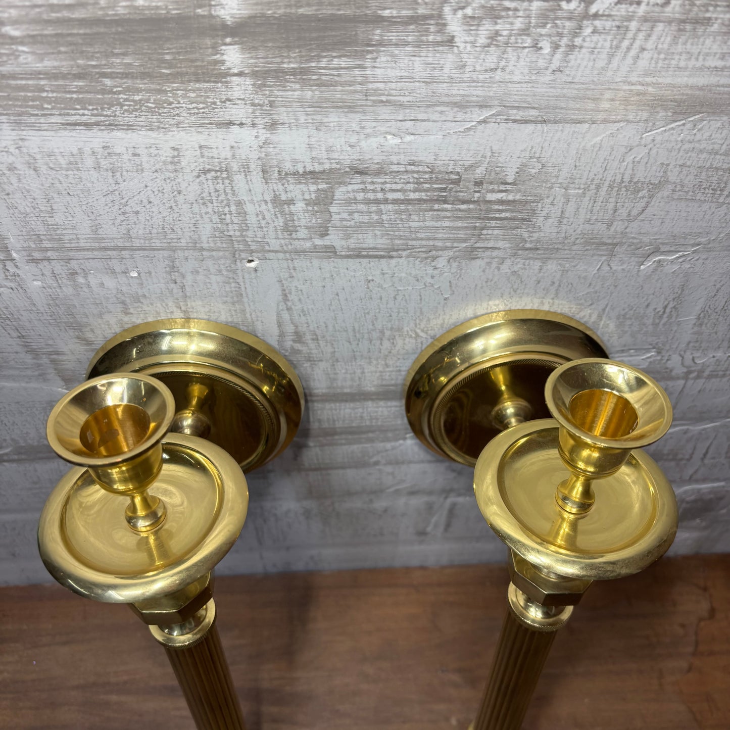 Vintage Brass Wall Sconce Candle Holders