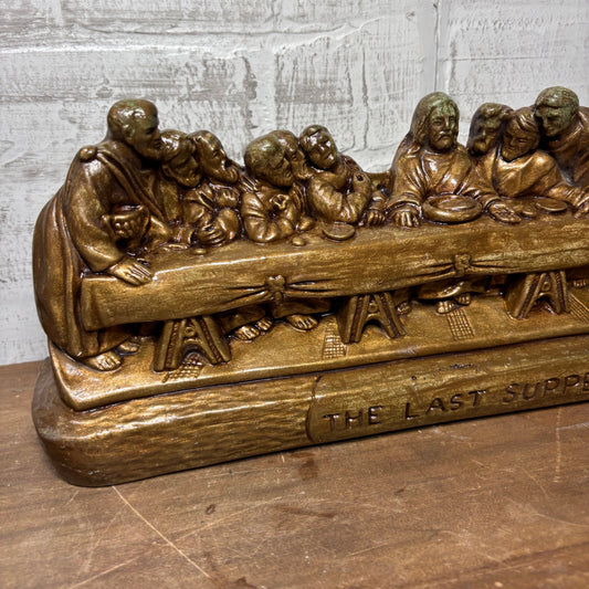 The Last Supper Hanging Chalkware Wall Sculpture