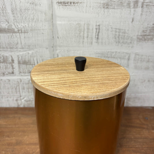 Copper Patina Tin Canister W/ Lid