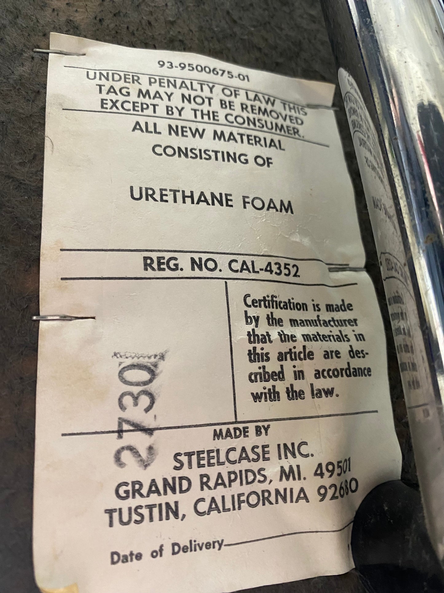 Mid Century Steelcase Office Chair