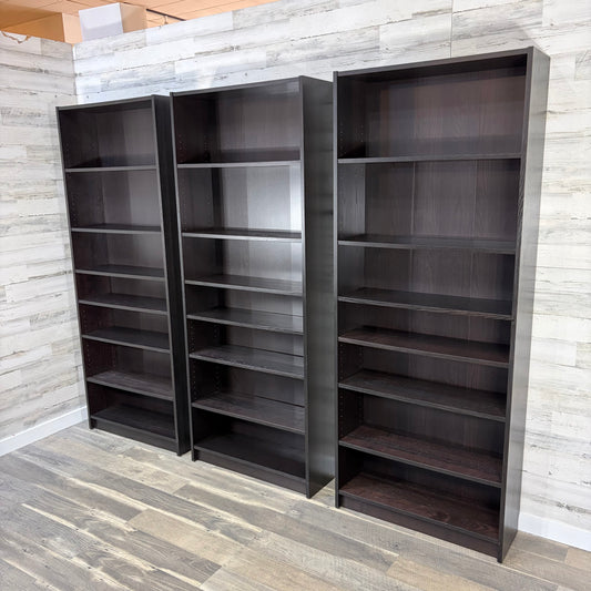 Set Of 3 IKEA Black Bookshelves