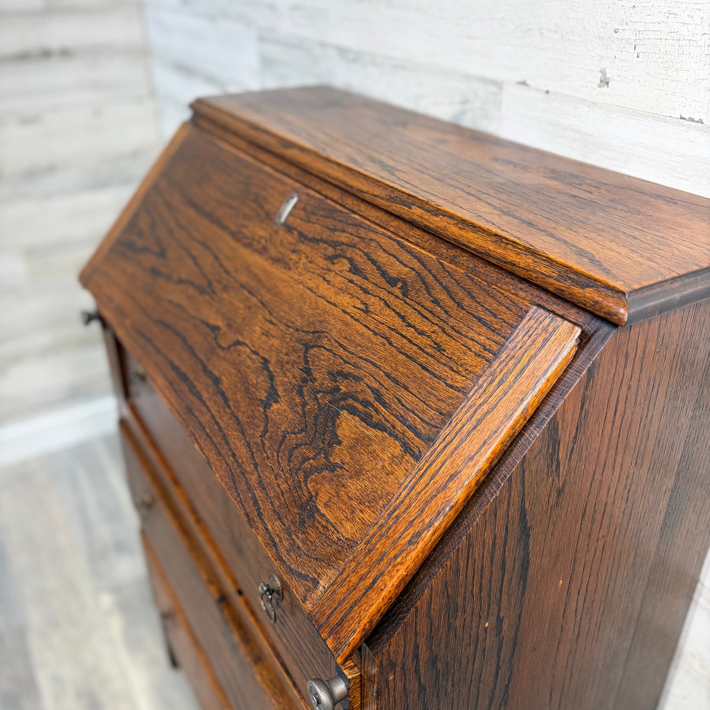 Antique Oak Secretary Desk