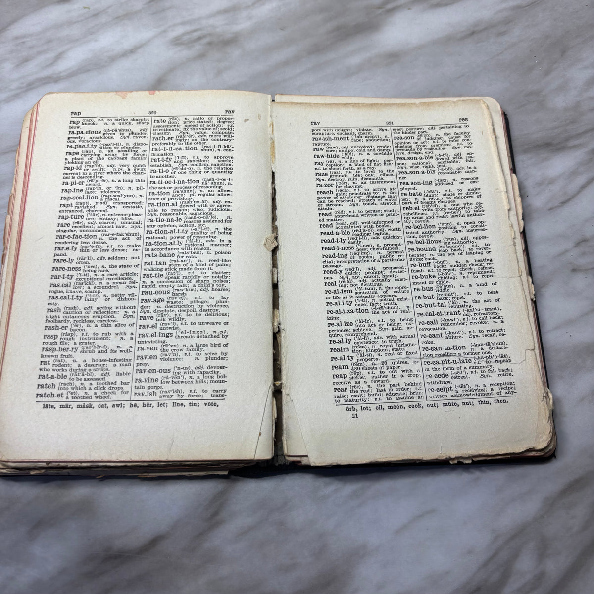 Antique Universal Self-Pronouncing Dictionary John C. Winston Co.
