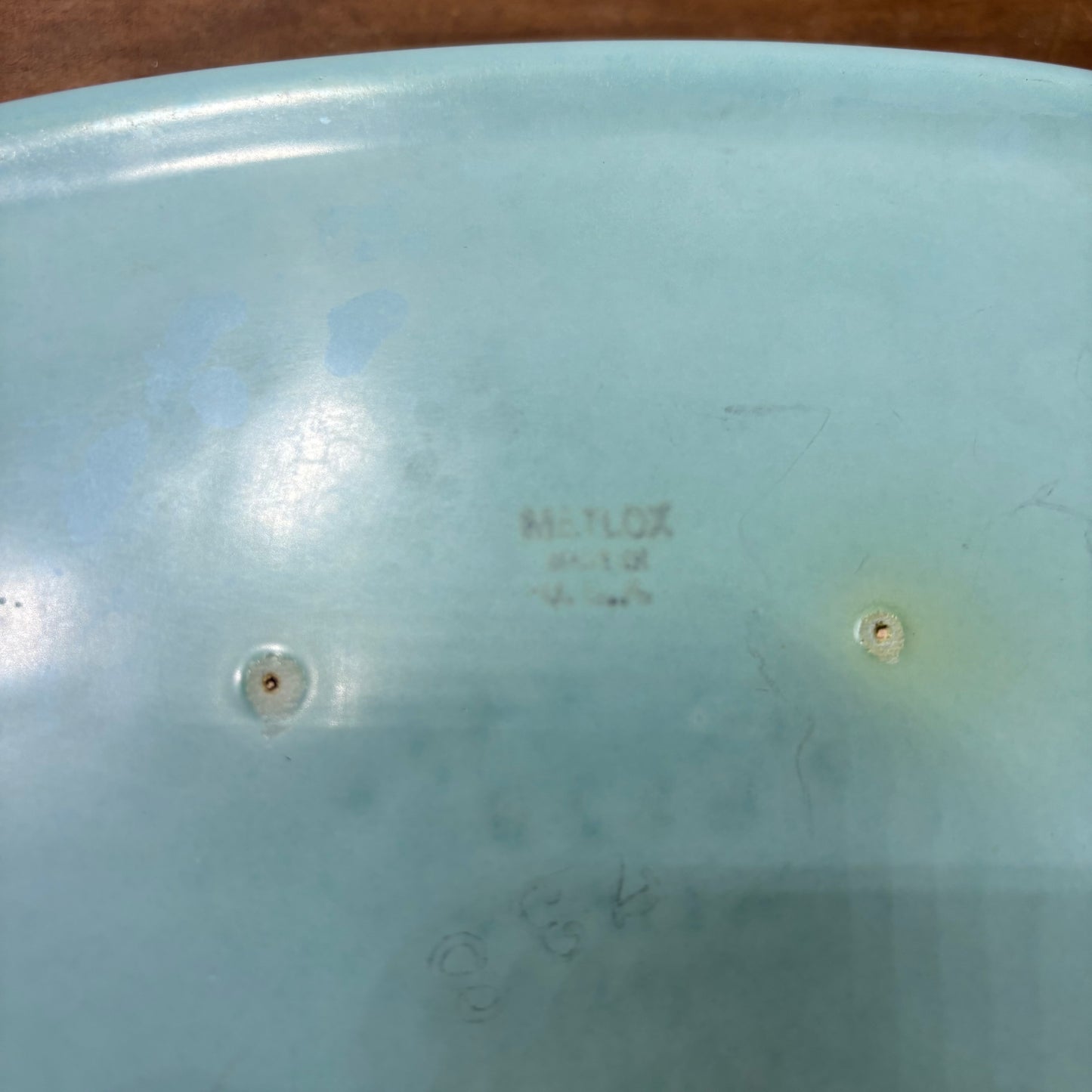 Vintage Metlox Light Blue Pottery Bowl