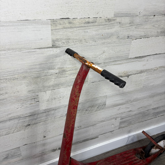 Vintage Red Metal Foot Push Scooter