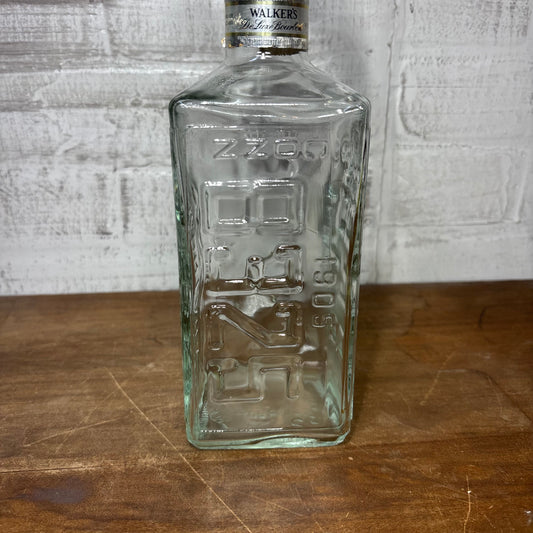 Vintage License Plate Whiskey Glass Decanter