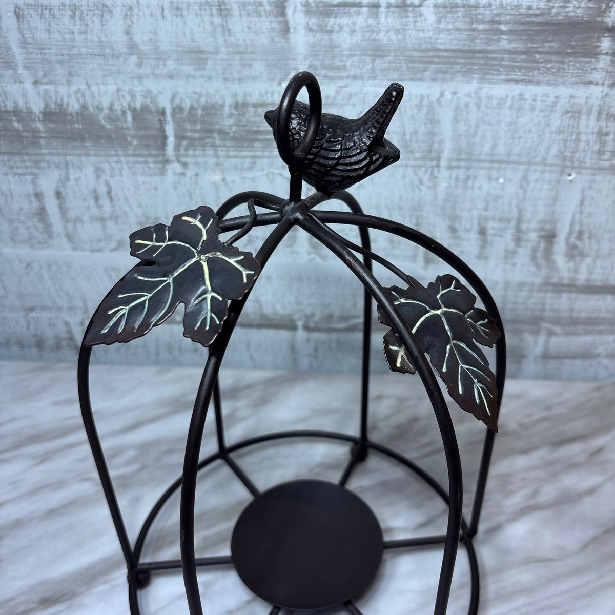 French Country Bird Cage Candle Holder