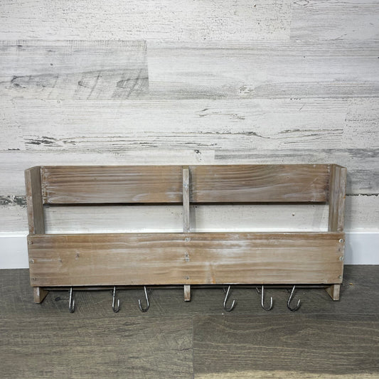 Decorative Wooden Wall Decor W/ Hooks