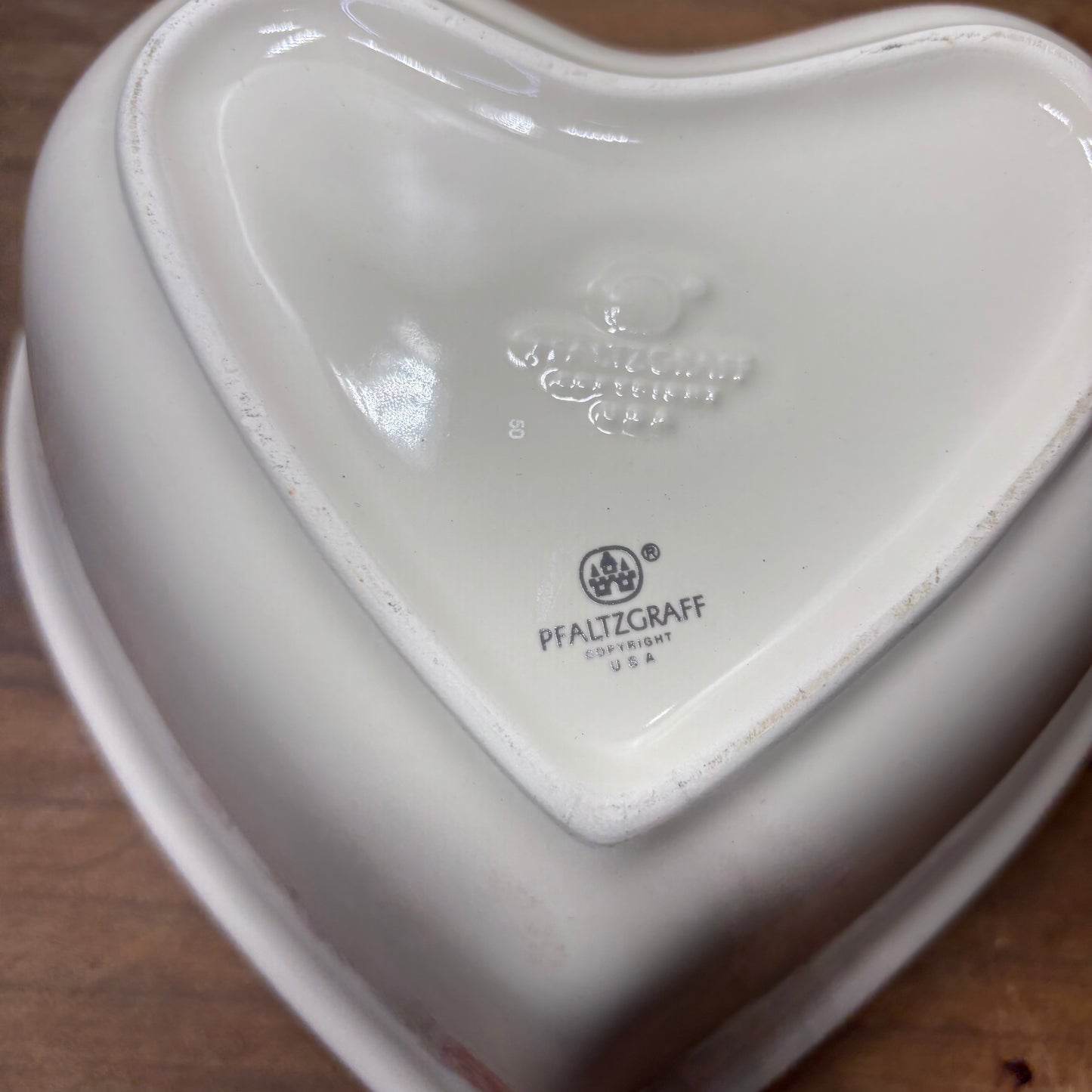 Vintage Pfaltzgraff Tea Rose Heart-Shaped Bowl