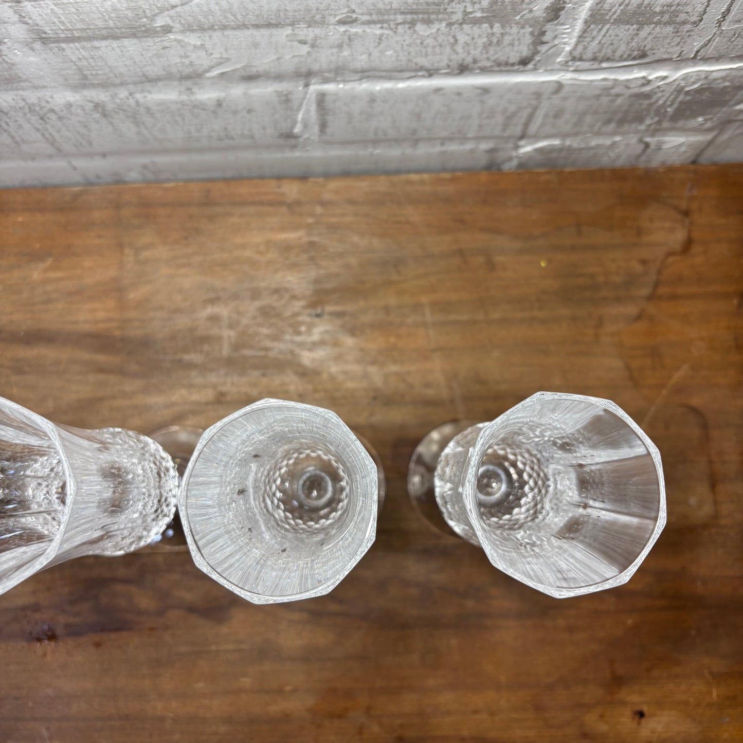 Vintage Cristal D’Arques Longchamp Crystal Glass Champagne Flutes