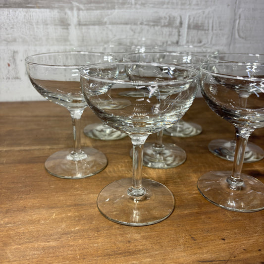 Vintage Champagne Glasses Set Of 8