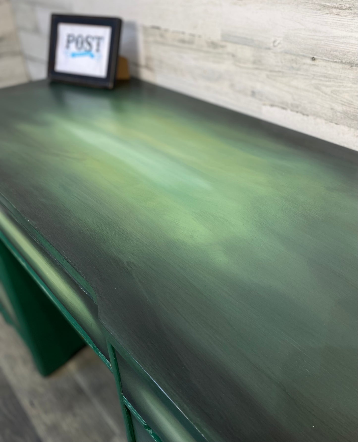 Moss Green Mid Century Desk