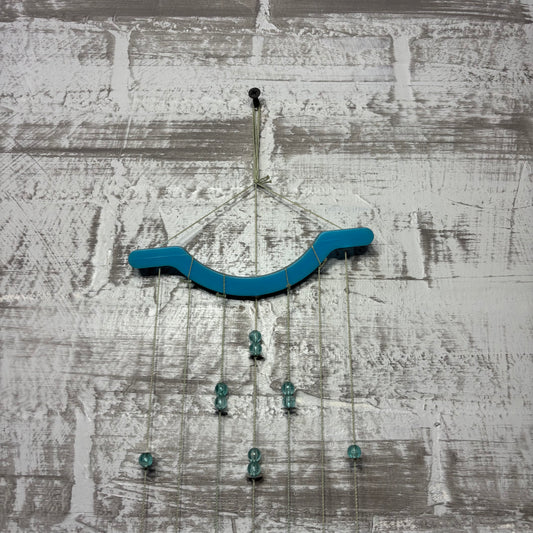 Iridescent Turquoise Glass Bluebell Windchime