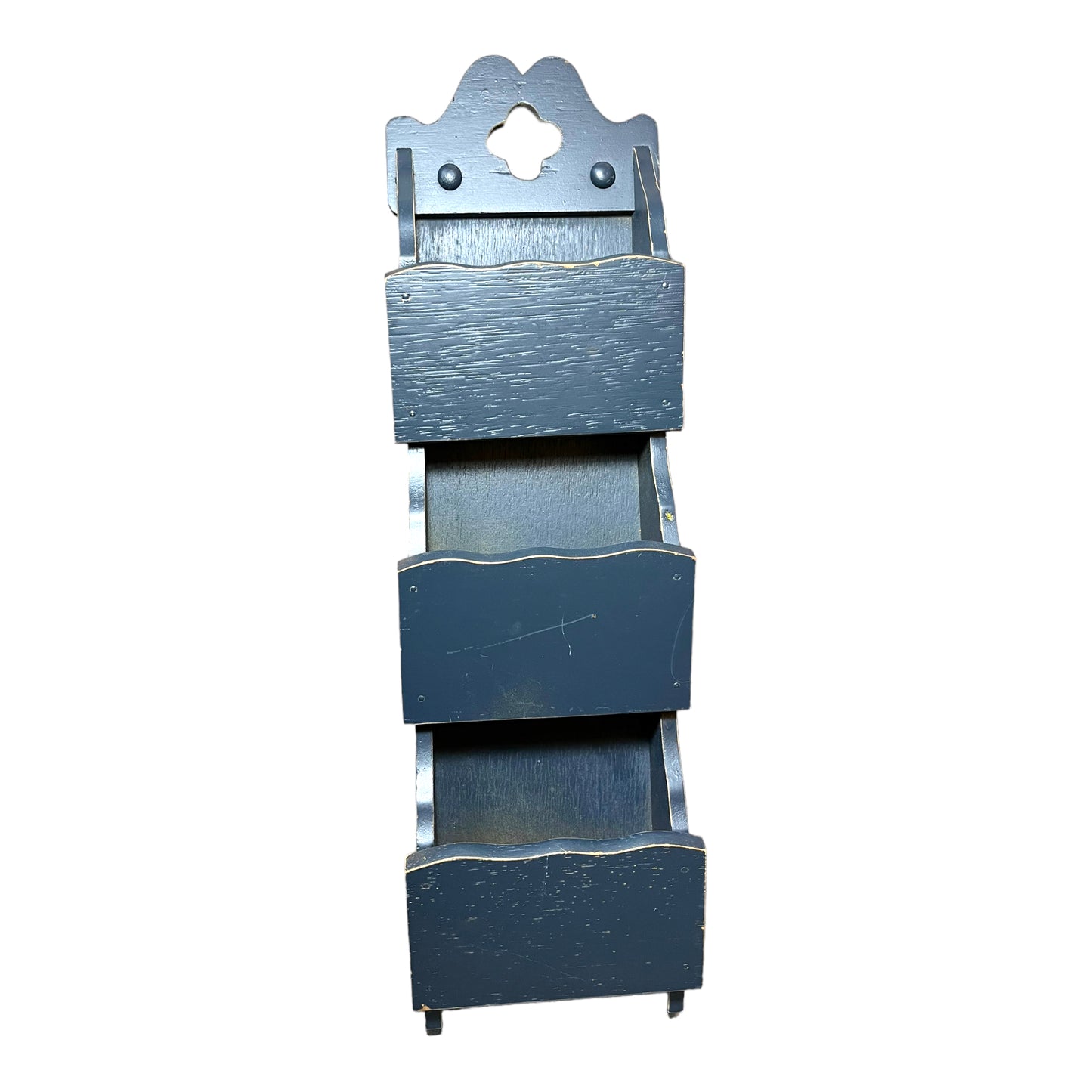 Wood Mail Organizer W/ Hooks