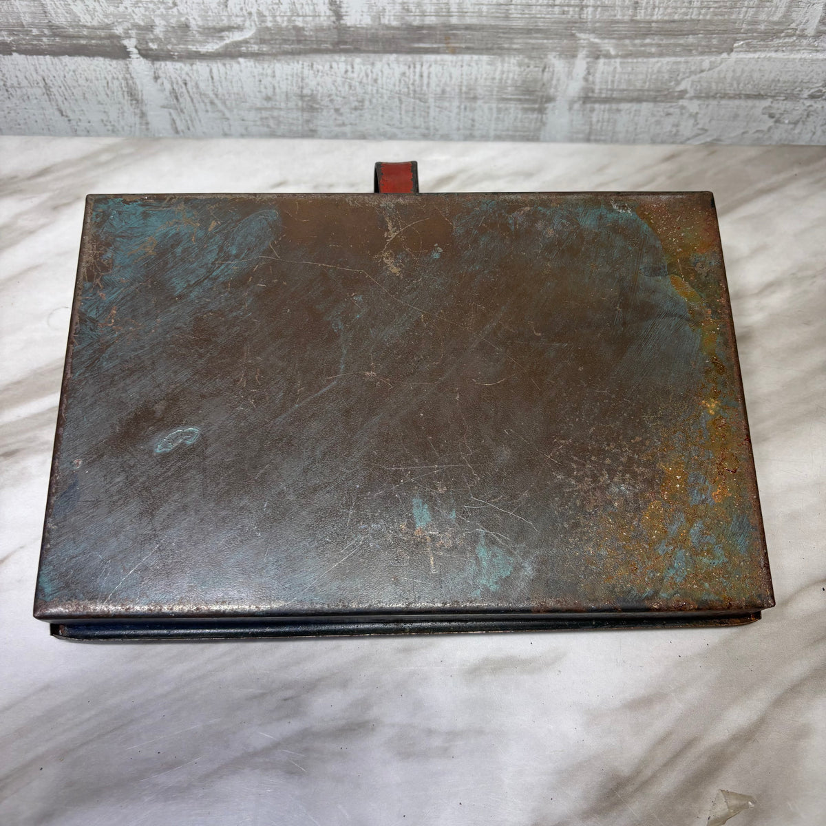 Vintage Metal Crumb Caddy or Wall Pocket with Leaf Design