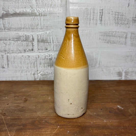 Antique Two-Tone Stoneware Bottle Vase