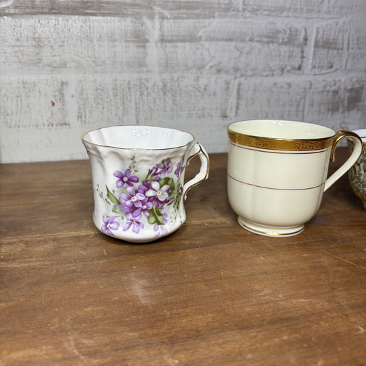 Vintage Porcelain Teacups Set Of 4 #6