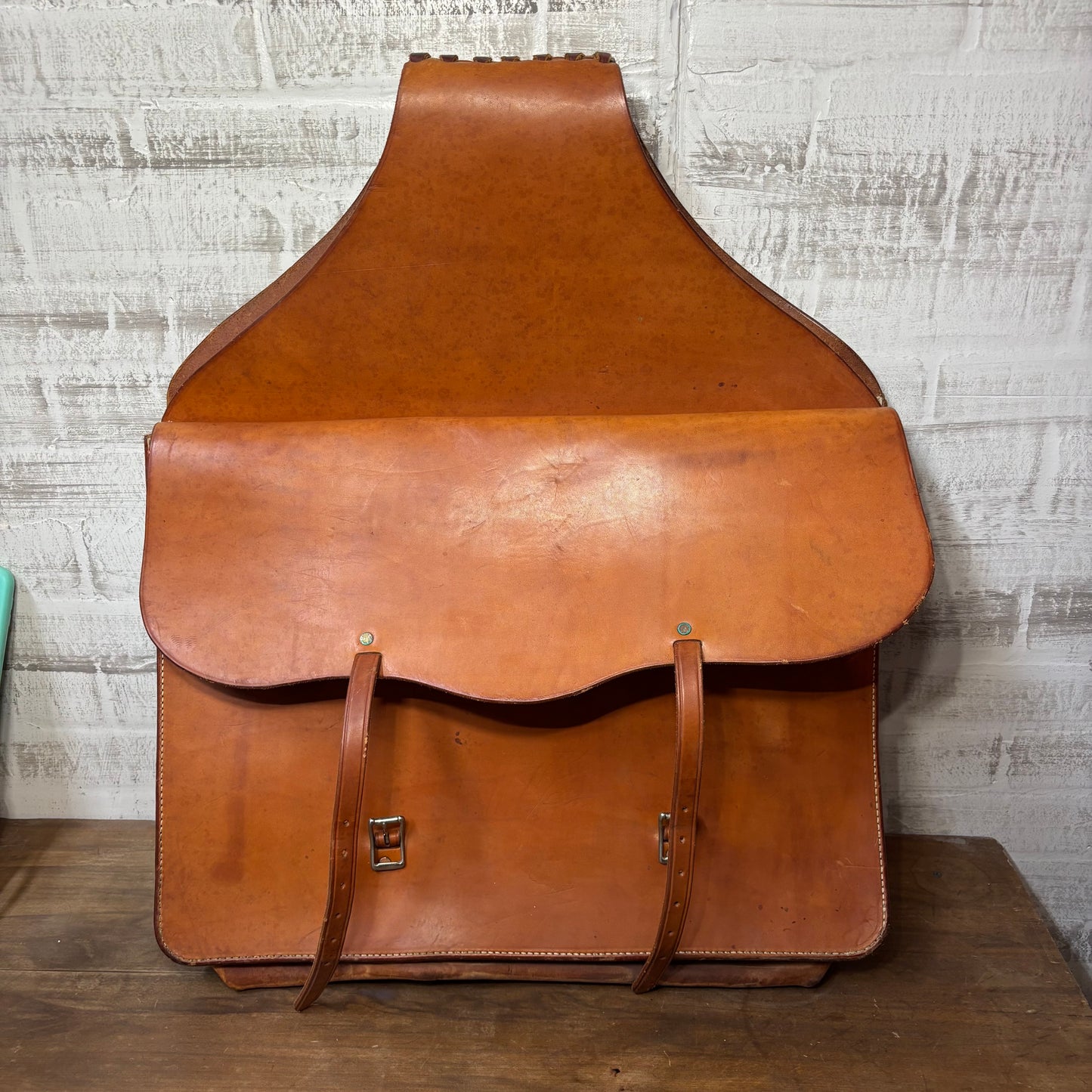 Genuine Leather Saddle Bag For Horse