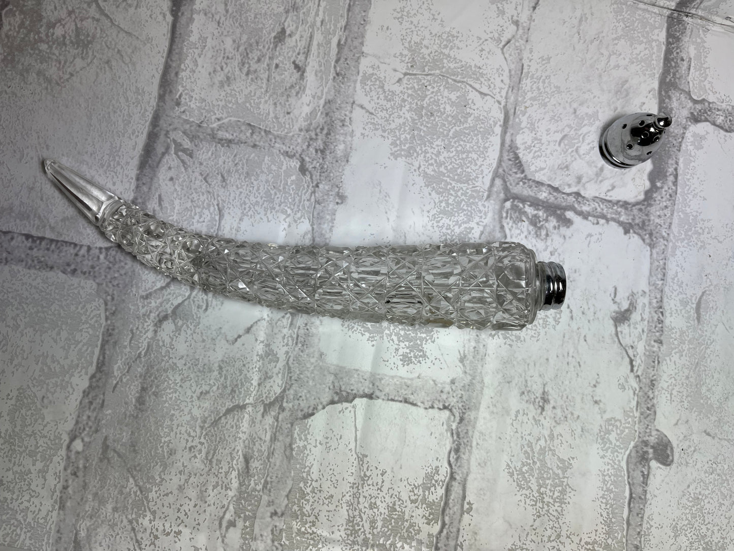 Antique Cut Glass Crescent Perfume Flask