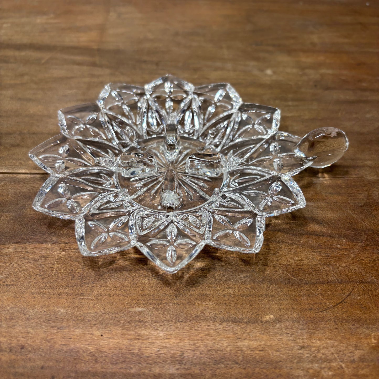 Vintage Federal Glass Hurricane Candle Holder