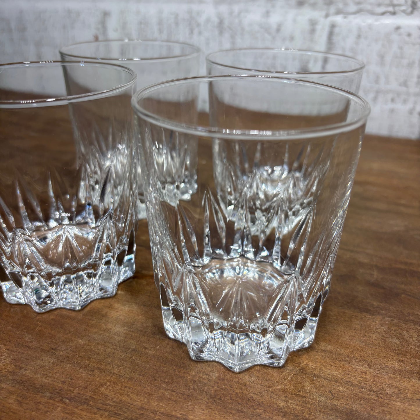 Vintage Old Fashion Whiskey Set Of Four Glasses
