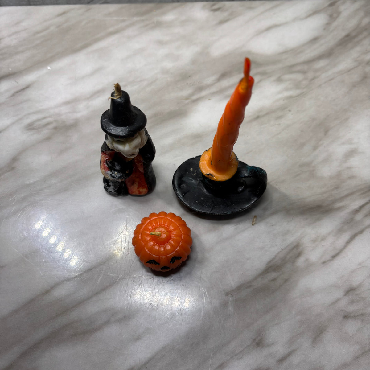 Vintage Lot Of Halloween Wax Candles