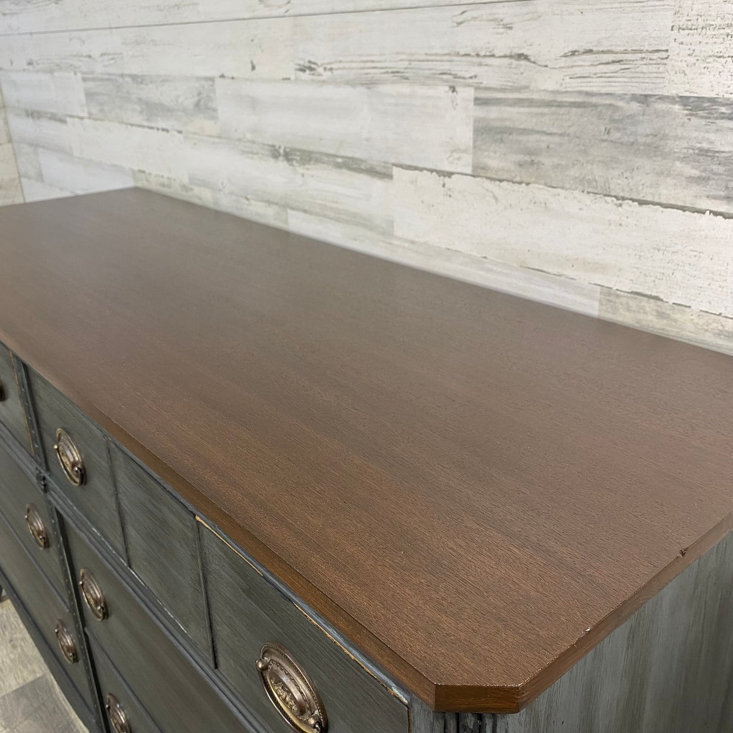 Refinished Buffet Dresser Gray