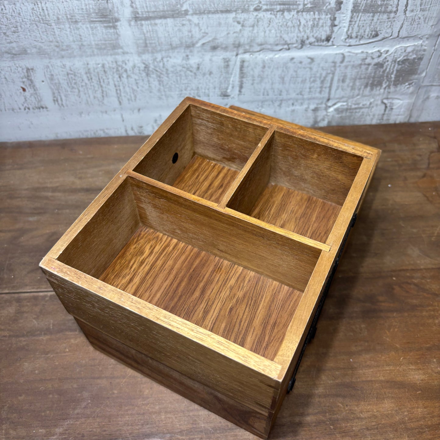 Hinged Vanity Wooden Organizer