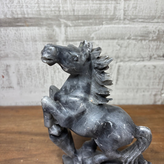 Vintage Carved Horse Statue