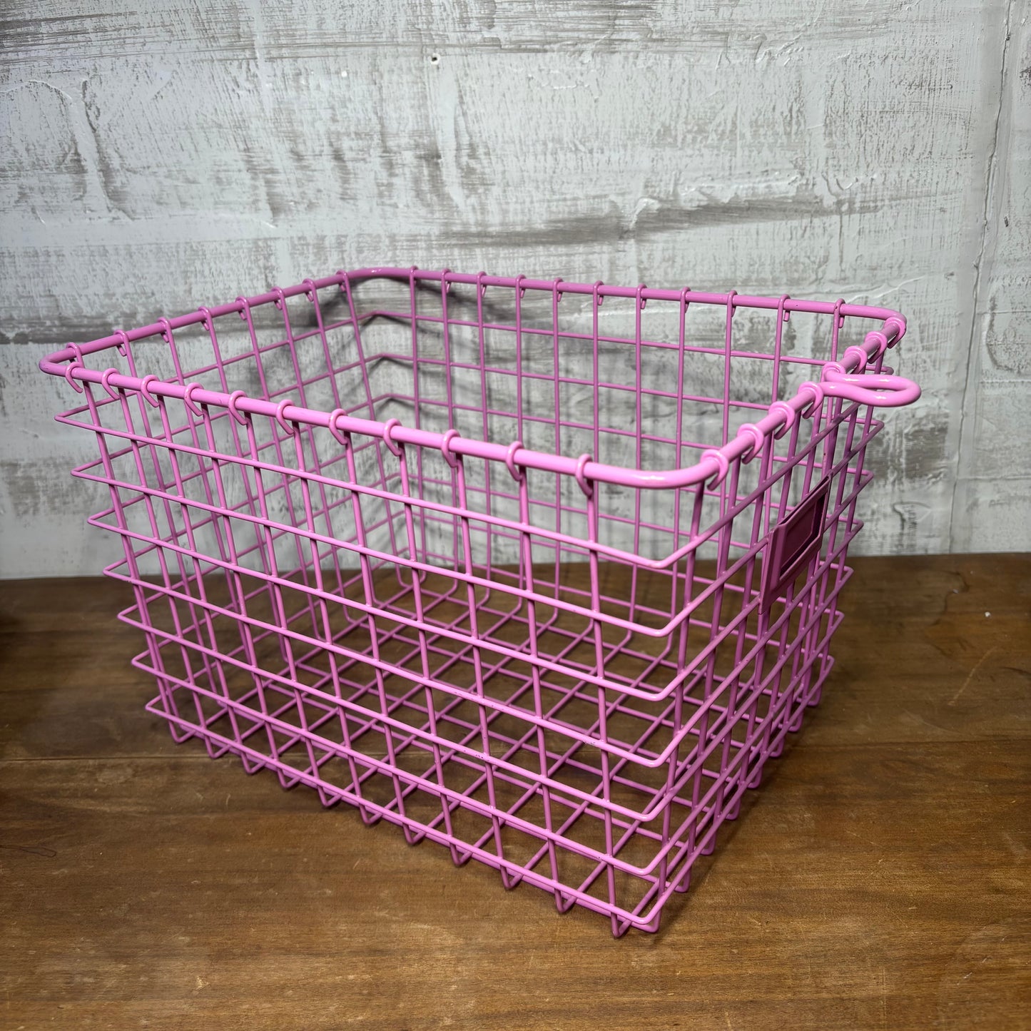 Pink Metal Wire Storage Basket