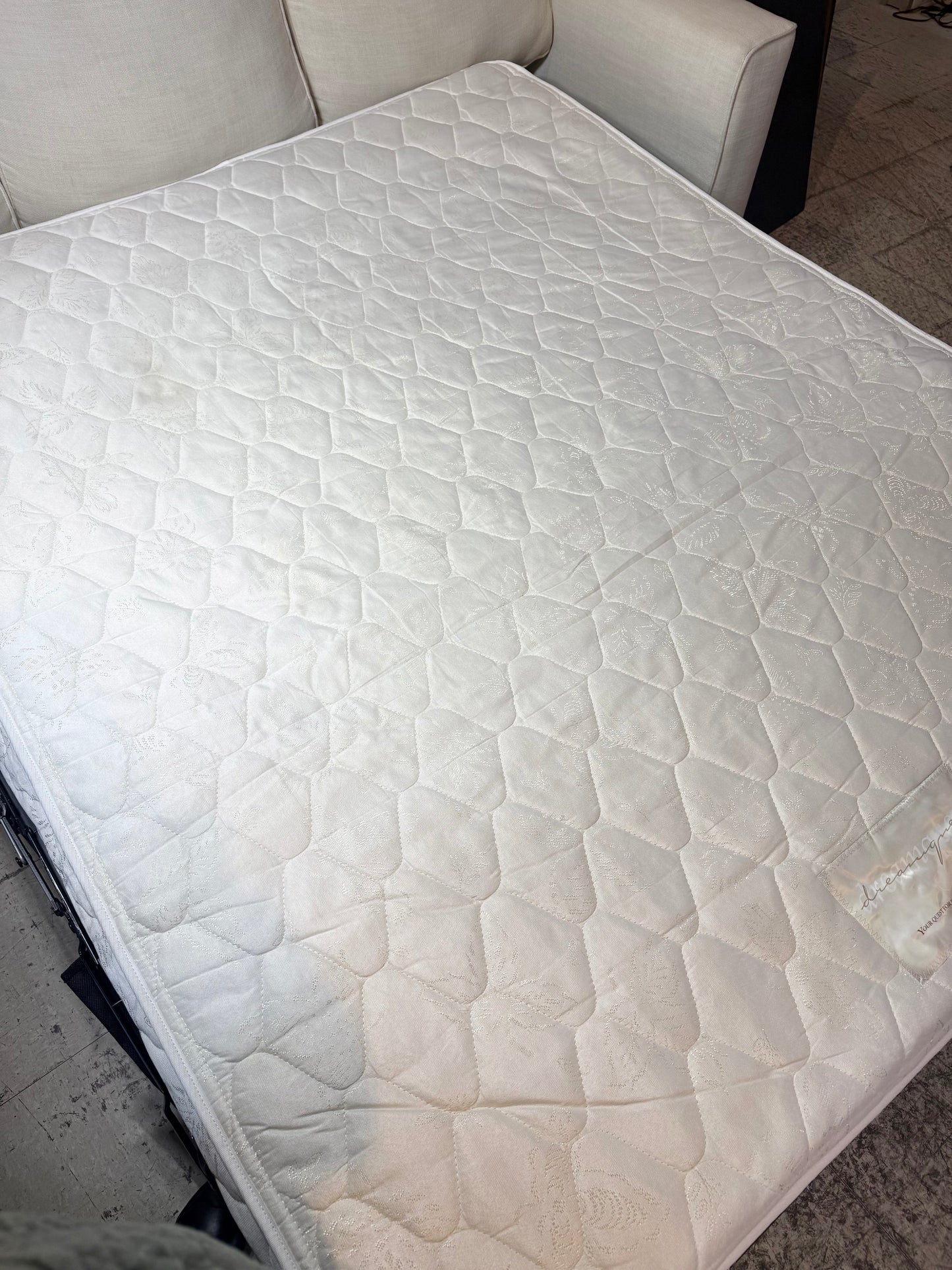 Cream White Hide A Bed Sleeper Sofa Couch