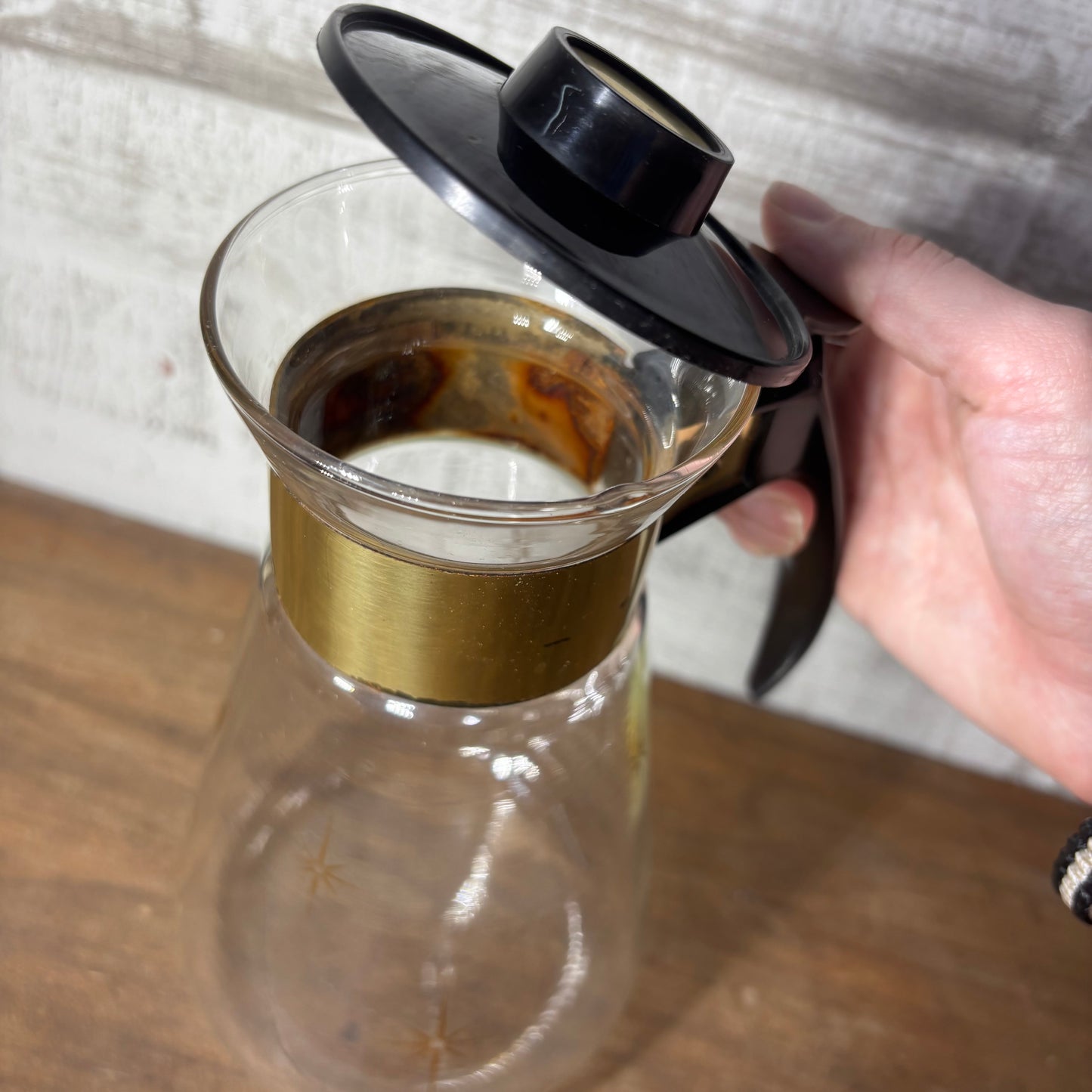 Mid Century Atomic Starburst Corning Ware Coffee Carafe