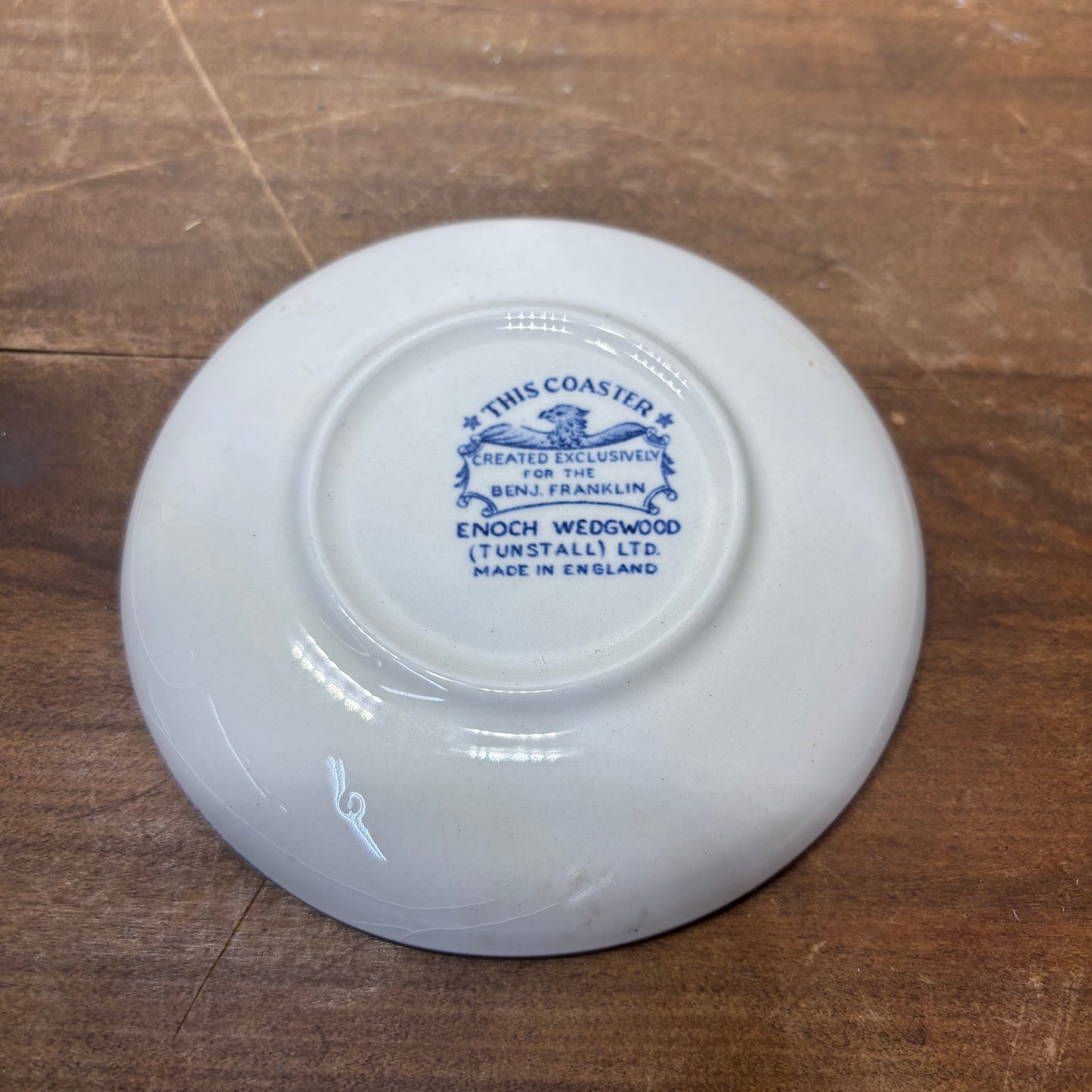 Porcelain Benjamin Franklin Enoch Wedgwood Coaster