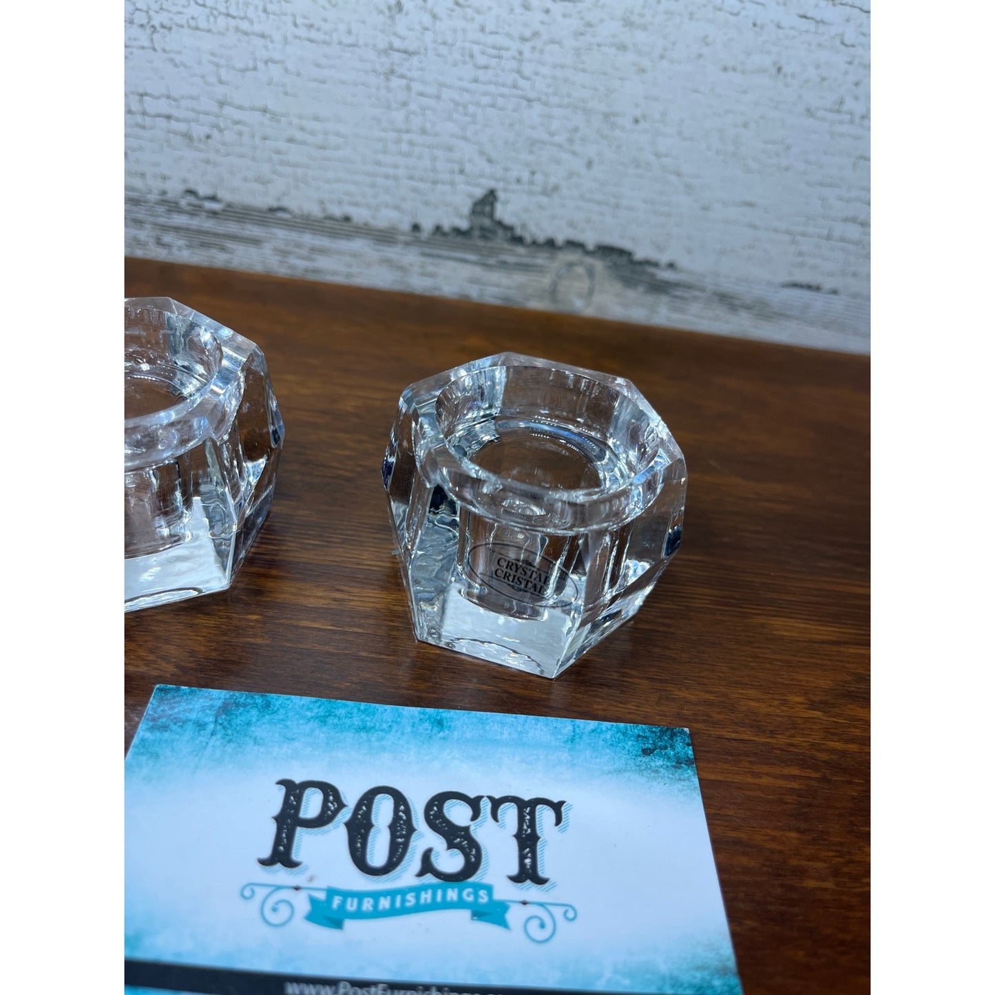 Crystal Hexagon Shape Candle holders