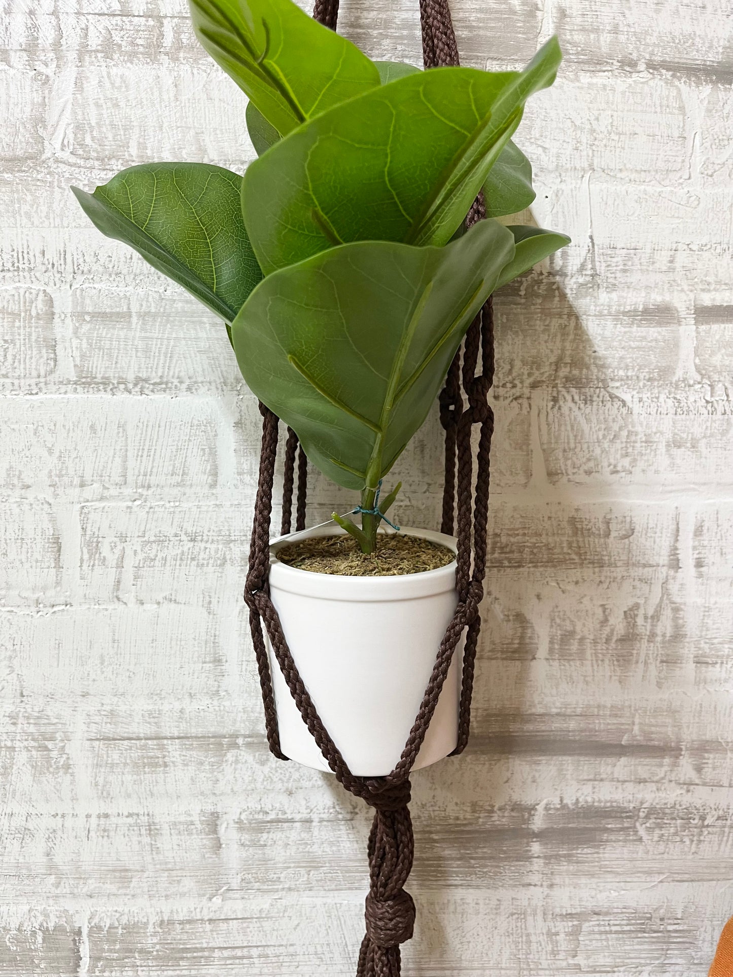 Brown Macrame Boho Plant Holder