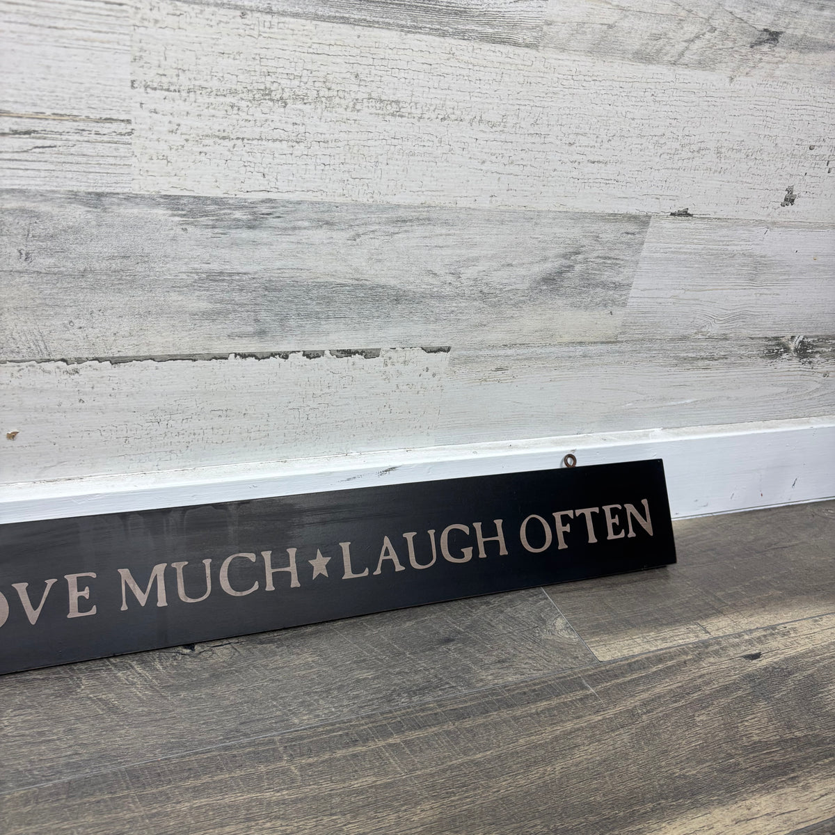 Live Well Love Much Laugh Often Wall Decor