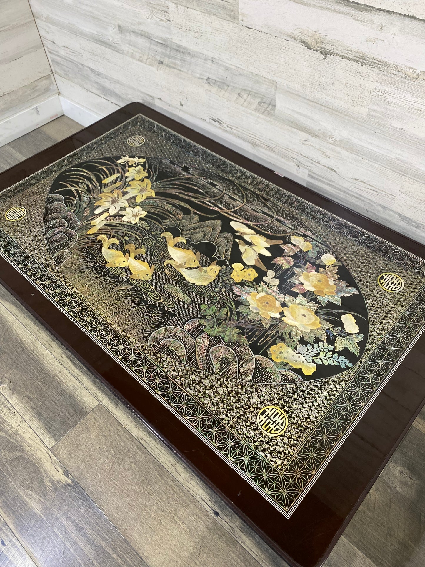 Vintage Folding Korean Tea Table - Brown