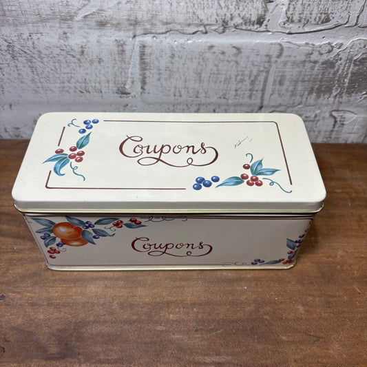 Vintage “Coupon” Tin Storage Box