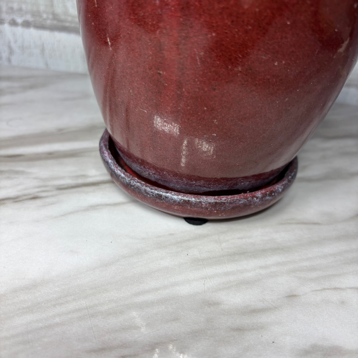 Red Glazed Ceramic Pot