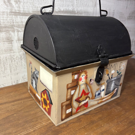 Painted Lunch Box Storage