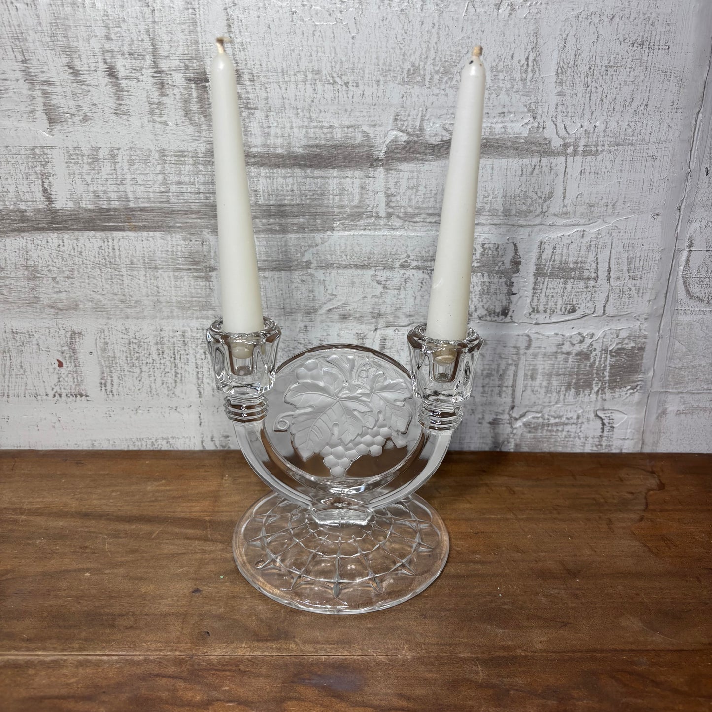 Indiana Glass Constellation Grape Candlestick Holder